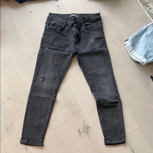 Dark grey skinny fit jeans